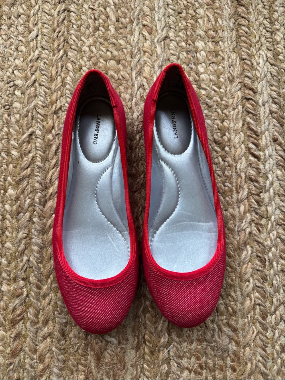 LL Bean Red Ballet Flats